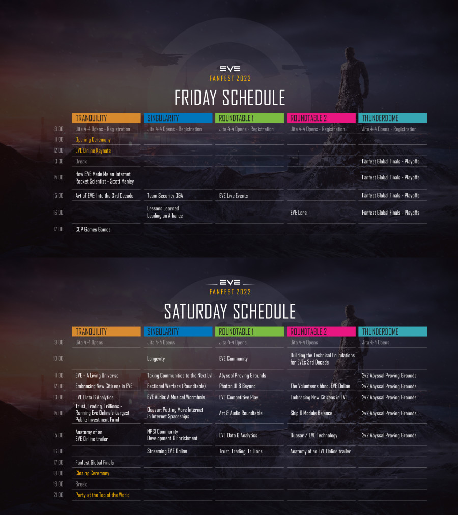 Fanfest 2022 Schedule