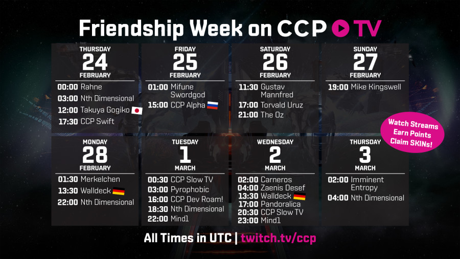 friendship week 2022 schedule v2